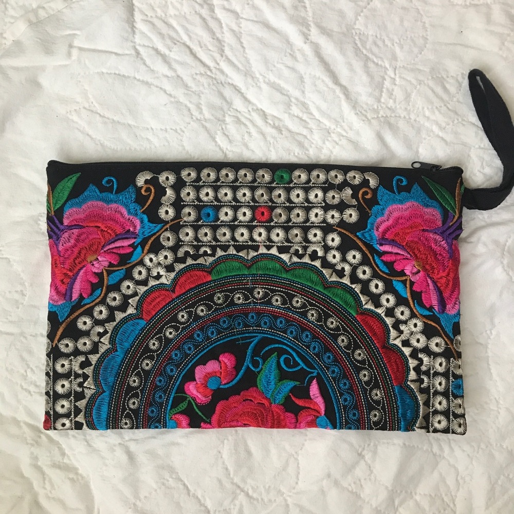 Thai Embroidered Clutch Bag